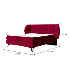 Sänky Selsey Cermone, 160x200 cm, punainen hinta ja tiedot | Sängyt | hobbyhall.fi