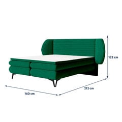 Sänky Selsey Cermone 3, 160x200 cm, vihreä hinta ja tiedot | Sängyt | hobbyhall.fi