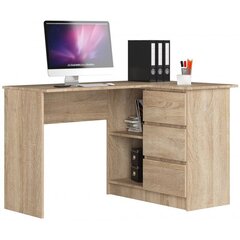 Pöytä B16, oikea, tammi hinta ja tiedot | Tietokonepöydät ja työpöydät | hobbyhall.fi