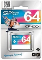 Silicon Power -muistikortti CF 64GB 400x hinta ja tiedot | Kameran muistikortit | hobbyhall.fi