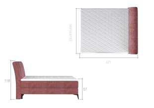 Sänky NORE Aderito, 160x200 cm, beige väri hinta ja tiedot | Sängyt | hobbyhall.fi
