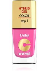 Geelikynsilakka Delia Cosmetics Coral Hybrid Step1 11 ml, 22 Landron Room hinta ja tiedot | Kynsilakat ja kynsienhoitotuotteet | hobbyhall.fi
