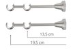 Kaksinkertainen karniisi 25 mm + 19 mm APOLLO, 400 cm, antiikki palaute